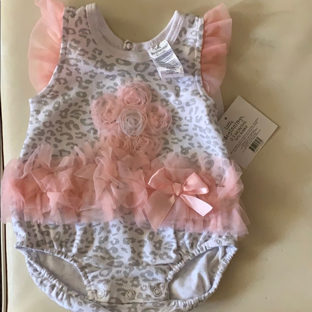 Little Beginnings pink tutu onesie